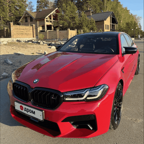 Bmw M Series Imola Red Sporty Sedan GIF