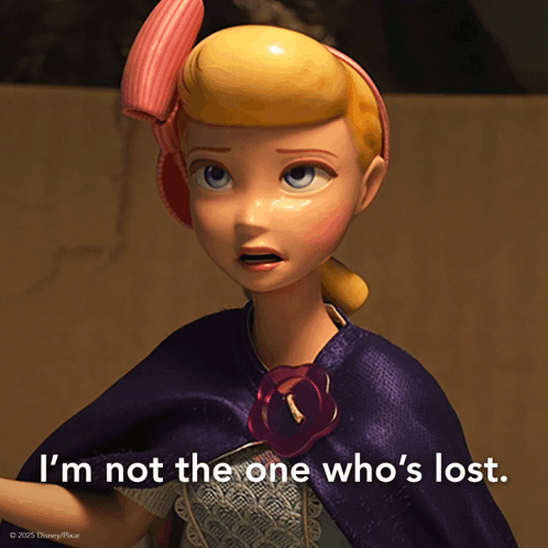 Bo Peep From Toy Story Says That She Is Not The One Who Is Lost GIF