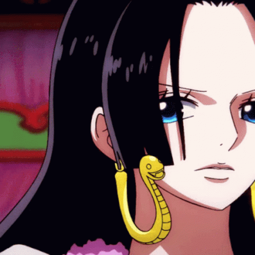 Boa Hancock Beautiful Captain Snake Earrings GIF