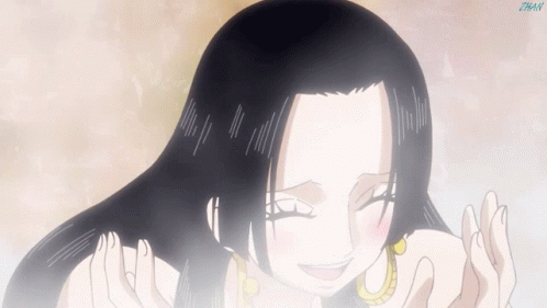 Boa Hancock Steam Hot Blushing Hearts GIF