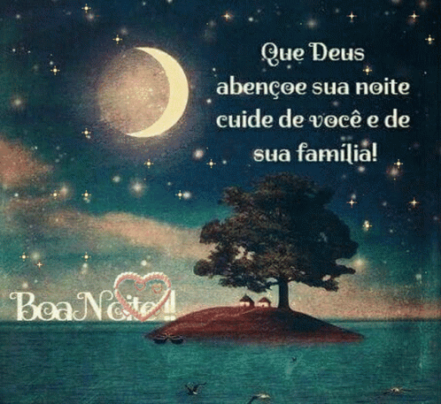 Boa Noite Cute Island At Night GIF