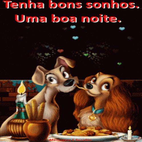 Boa Noite Lady And The Tramp GIF
