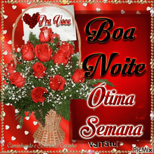 Boa Noite Red Roses GIF