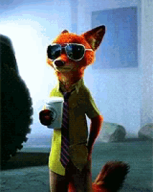 Boastful Nick Wilde At A Party GIF