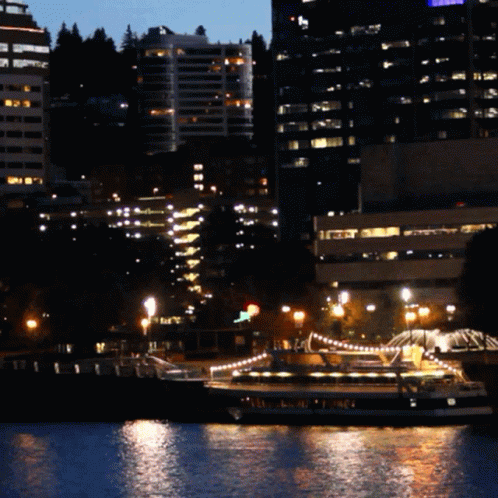 Boat Docked at Columbia Building