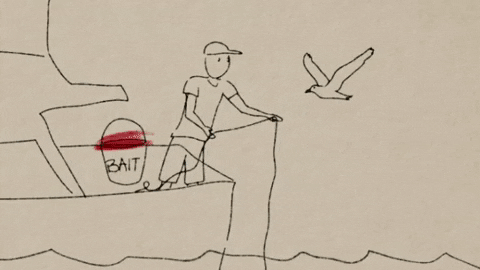 Boat Fishing Cartoon Drawing GIF