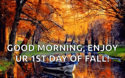 Boat In River Good Morning Fall GIF
