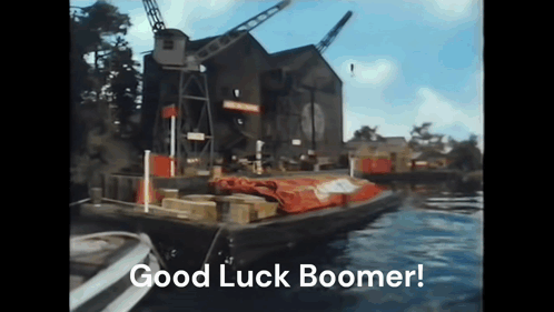 Boat In Water Good Luck Boomer GIF