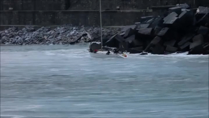 Boat Overturned While Sailing GIF