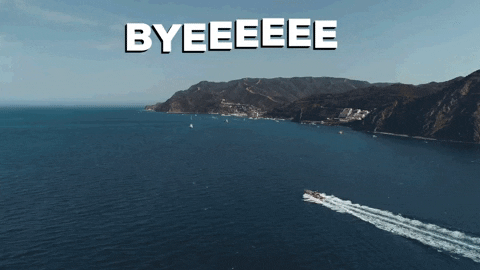 Boat Sailing On A Sea Byeeee GIF