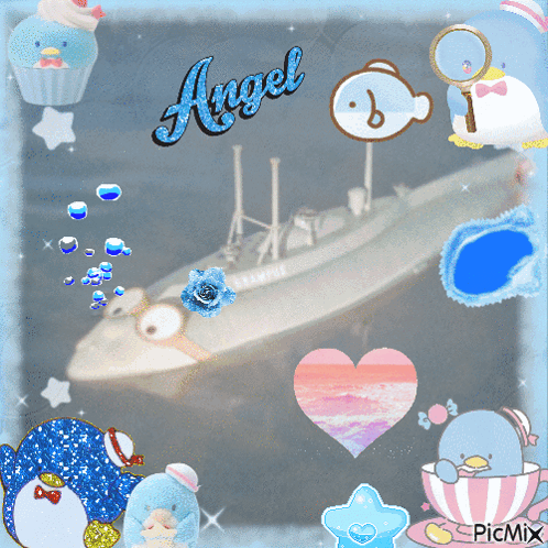 Boat With Angel Written On It GIF