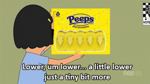 Bob Burger Yellow Marshmallow Peeps GIF