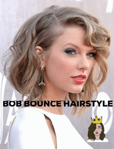 Bob Cut Bouncy Hairstyle Taylor Swift GIF