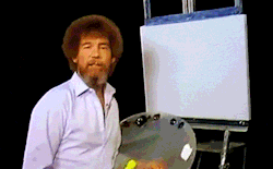 Bob Ross Accelerated Painting GIF
