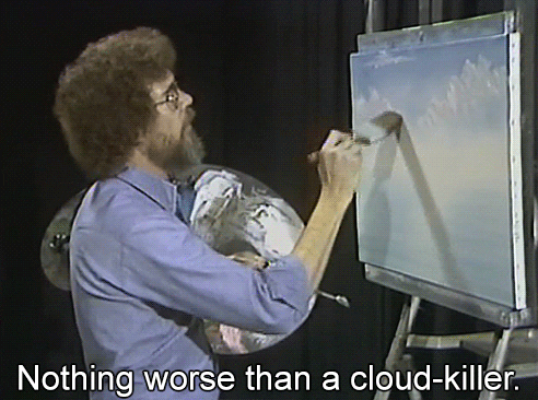 Bob Ross Cloud Killer Painting GIF