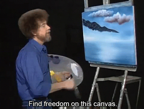 Bob Ross Freedom On Canvass GIF