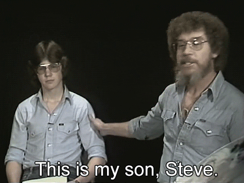 Bob Ross Introducing Son Steve GIF