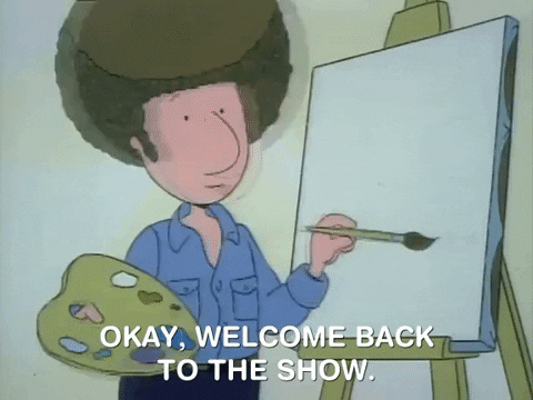 Bob Ross Painting Animation GIF