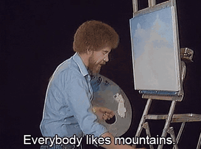 Bob Ross Painting Gif GIF