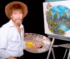 Bob Ross Pointing Gif GIF