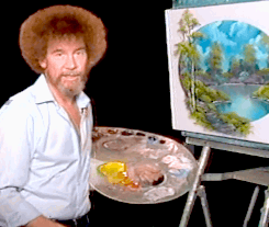 Bob Ross Smiling Pointing At Camera GIF