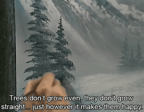 Bob Ross Trees Painting GIF