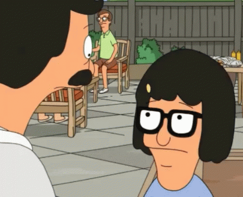 Bob's Burgers Bob and Tina Looking at Each Other