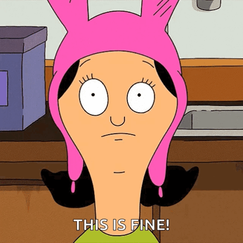 Bob's Burgers Character in Pink Bunny Hat Says This Is Fine