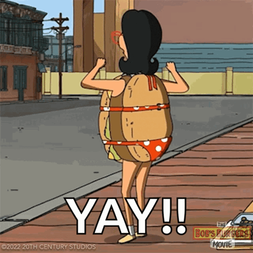 Bob's Burgers Character Saying Yay