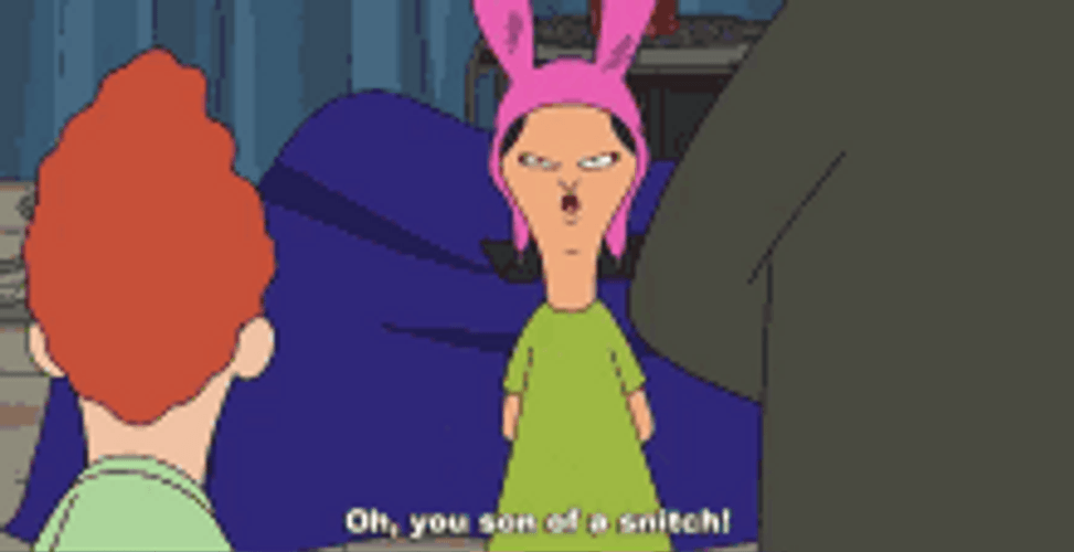 Bob's Burgers Louise Belcher Snitches Get Stitches GIF
