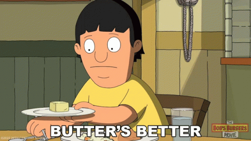 Bob 'S Burgers Movie Shows A Boy Eating Butter GIF