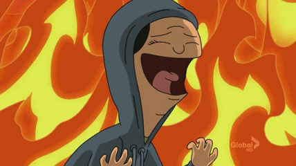 Bob's Burgers On Fire Laughing GIF