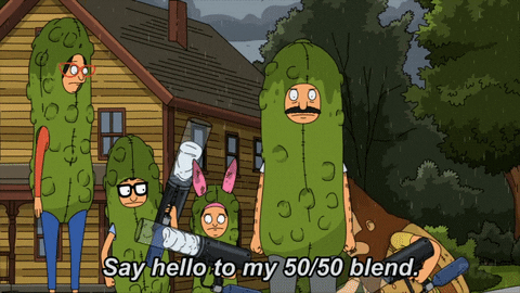 Bob's Burgers Thanksgiving Belcher Family 50/50 Blend GIF