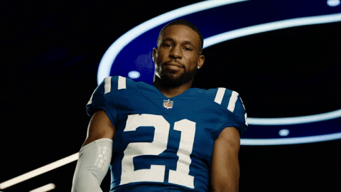 Bob Sanders Of Indianapolis Colts Jersey Number 21 GIF