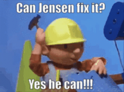 Bob the Builder Holding Hammer Can Jensen Fix It