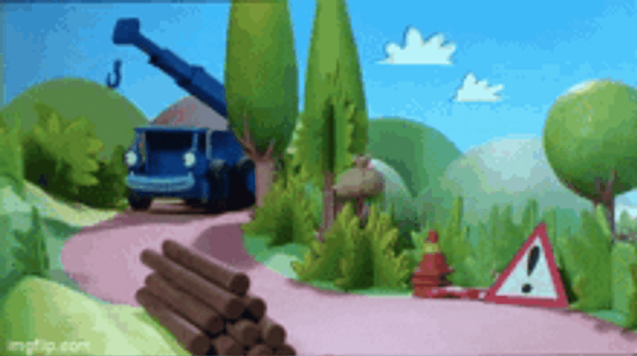 Bob The Builder Lofty Scattering The Logs GIF