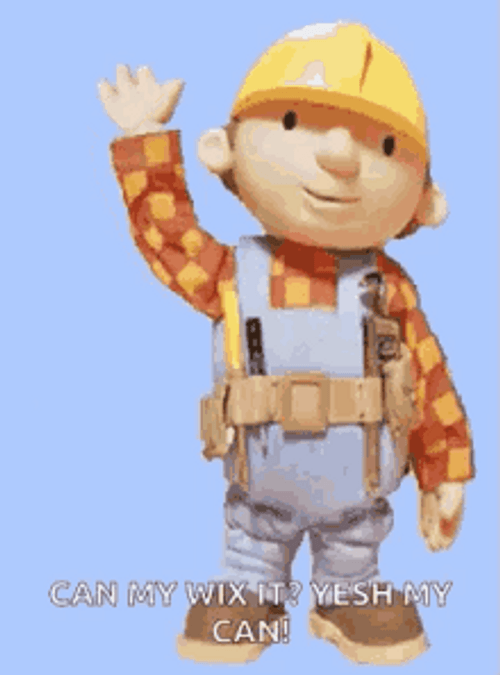 Bob The Builder Wearing Construction Attire And Waving GIF
