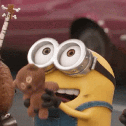 Bob The Minion Thrilled Reaction GIF