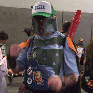 Boba Fett Costume Party GIF