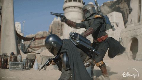 Boba Fett Firing Mini Missile Launcher GIF
