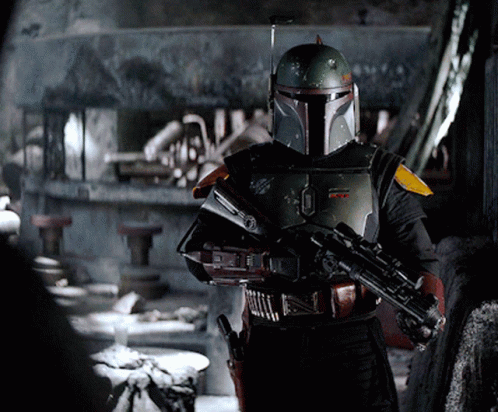 Boba Fett Holding Gun GIF