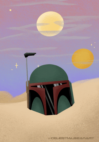 Boba Fett Mandalorian Helmet Animation GIF