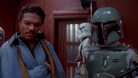 Boba Fett With Lando Carlissian GIF