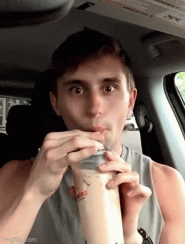 Boba Hilarious Spit GIF