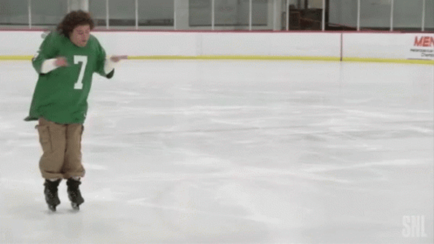 Bobby Moynihan Ice Skating  GIF