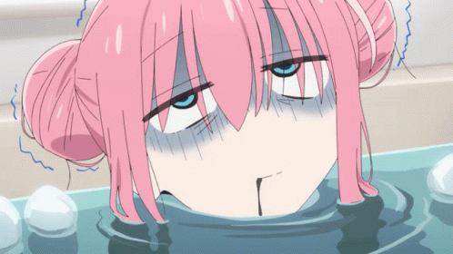 Bocchi The Rock Hitori Goto On Bathtub GIF