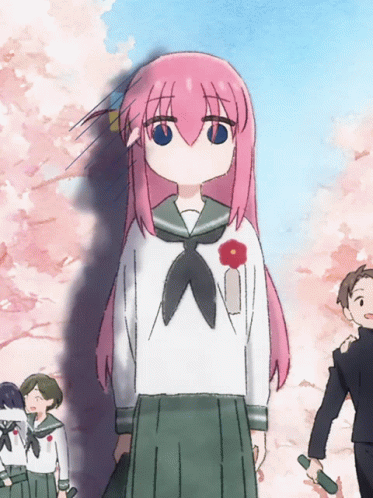 Bocchi The Rock Hitori Goto Sakura Tree GIF