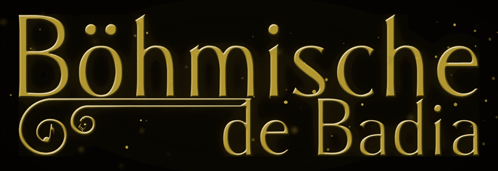 Bohmische De Badia Gold Letter Logo GIF