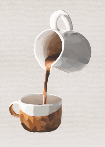 Boho Design Of Pouring Coffee GIF