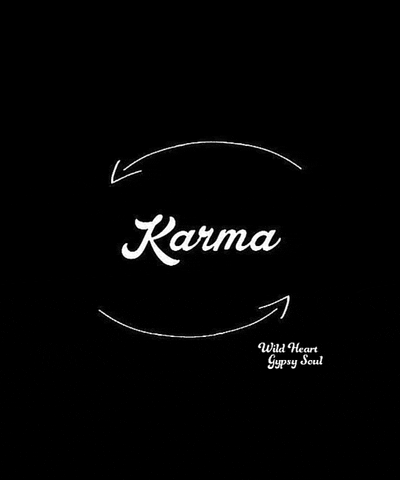 Boho Karma Black Background GIF